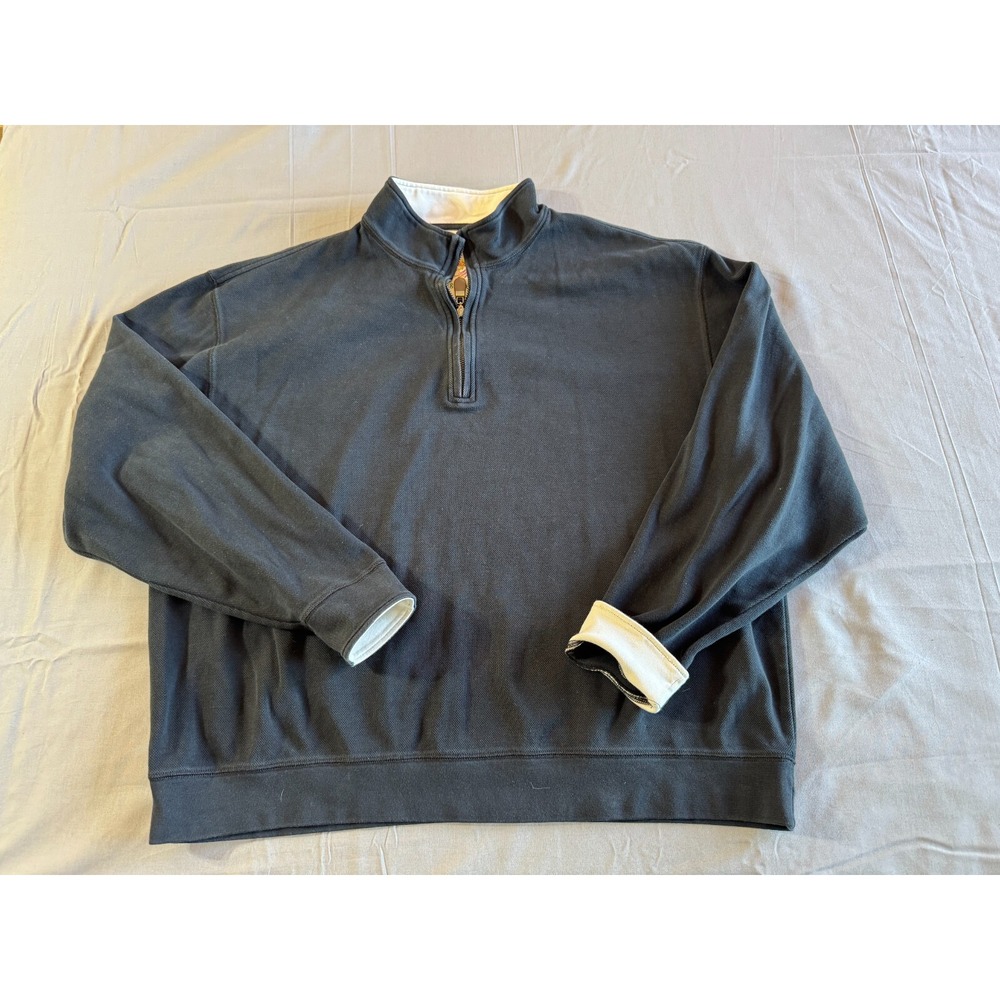 Orvis 1/4 Zip Shirt XXL Womens Blue Pima Cotton Pullover Outdoors Camping